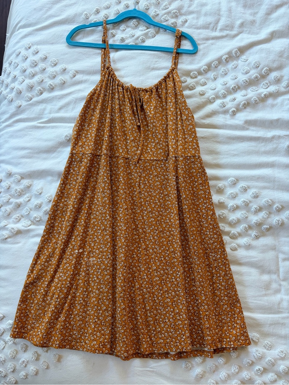 Floral Spaghetti Strap Sundress in Mustard